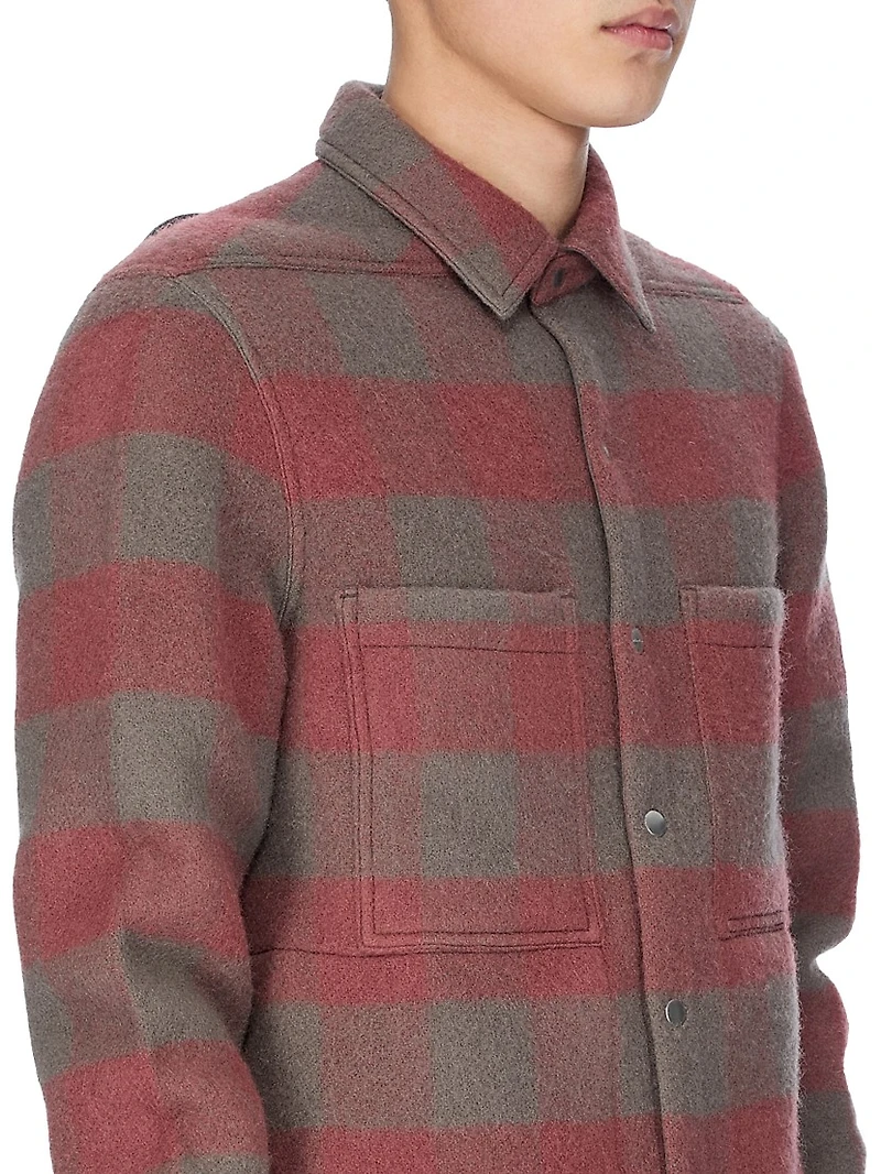Plaid Wool Overshirt
