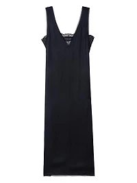 Renzo Satin V-Neck Slip Dress