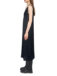 Renzo Satin V-Neck Slip Dress