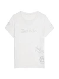 Alys Rhinestone Graphic Crewneck T-Shirt