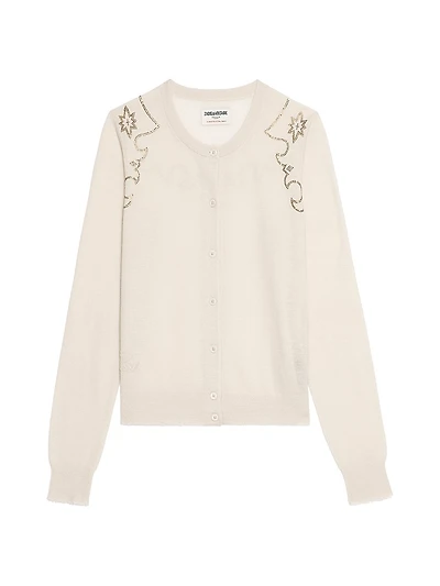 Missya Rhinestone Cashmere Cardigan