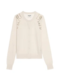 Missya Rhinestone Cashmere Cardigan