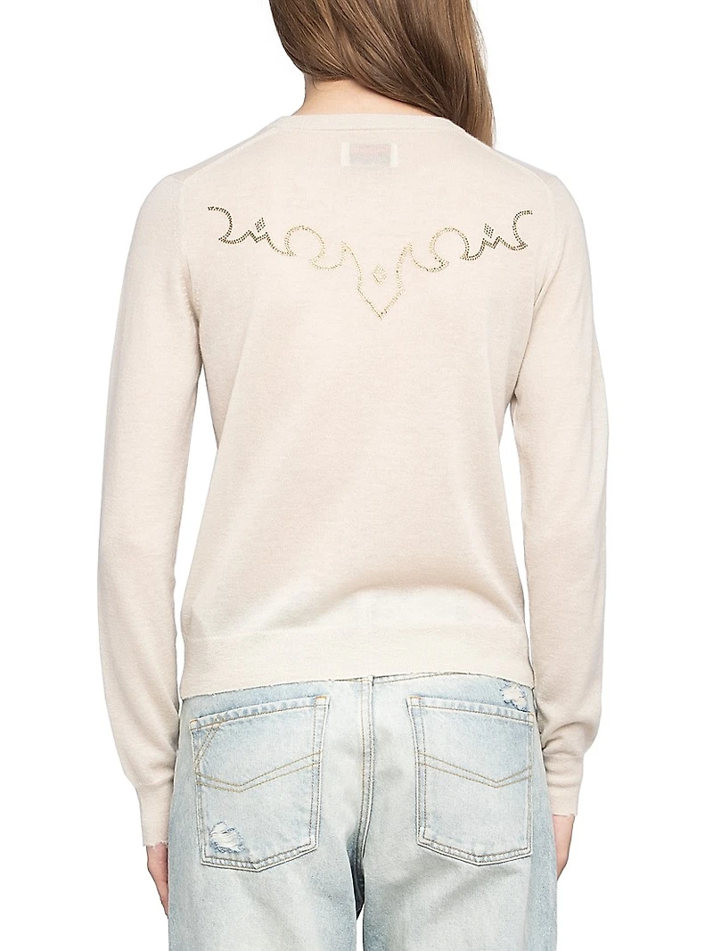 Missya Rhinestone Cashmere Cardigan