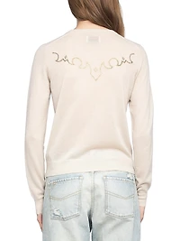 Missya Rhinestone Cashmere Cardigan