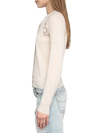 Missya Rhinestone Cashmere Cardigan