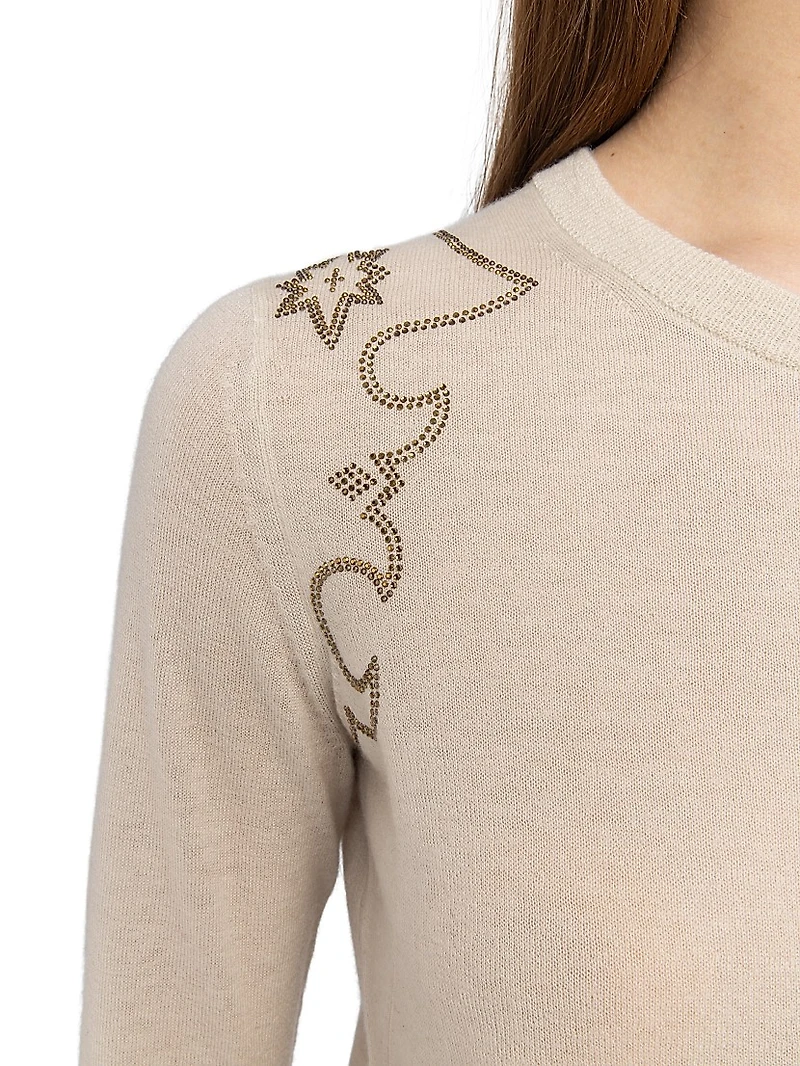 Missya Rhinestone Cashmere Cardigan