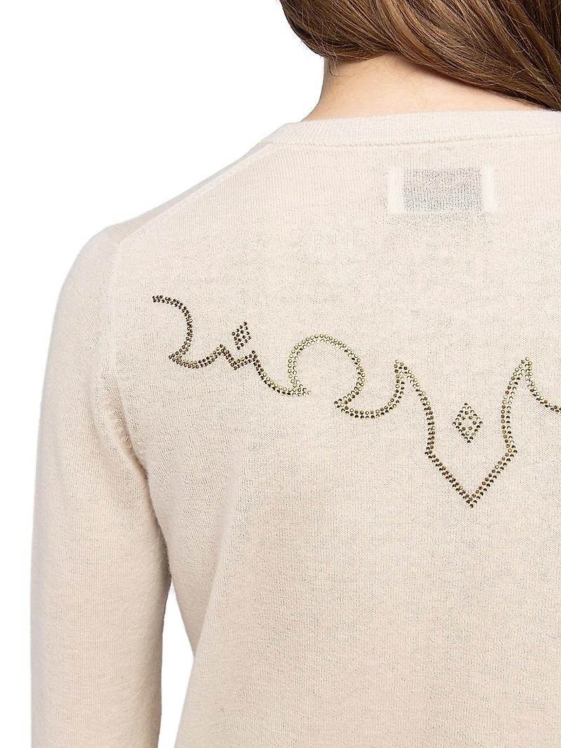 Missya Rhinestone Cashmere Cardigan