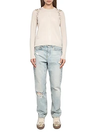 Missya Rhinestone Cashmere Cardigan