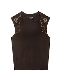 Vicky Embellished Cashmere Top