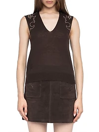 Vicky Embellished Cashmere Top