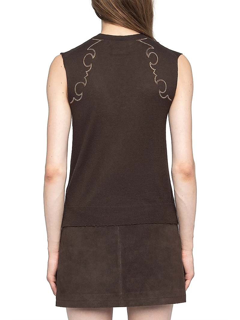 Vicky Embellished Cashmere Top