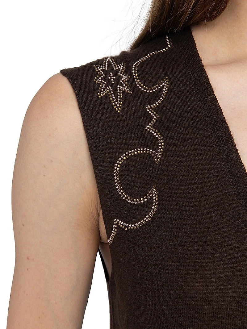 Vicky Embellished Cashmere Top