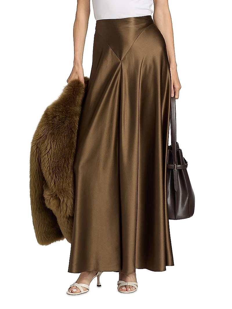 Ames Silk Maxi Skirt