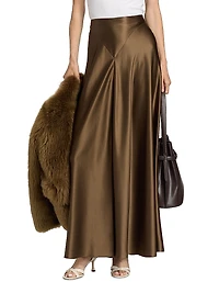 Ames Silk Maxi Skirt
