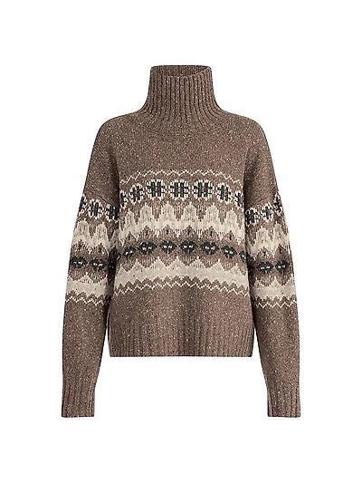 Cecie Fair Isle-Style Wool-Blend Sweater