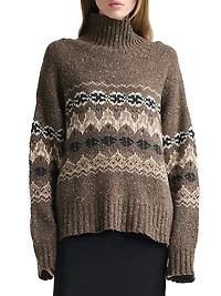 Cecie Fair Isle-Style Wool-Blend Sweater