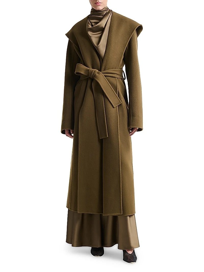 Cole Virgin Wool-Blend Hooded Coat