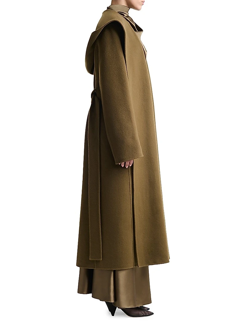 Cole Virgin Wool-Blend Hooded Coat