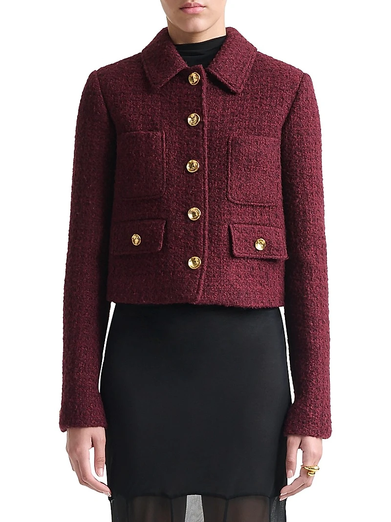 Astley Tweed Button-Front Jacket