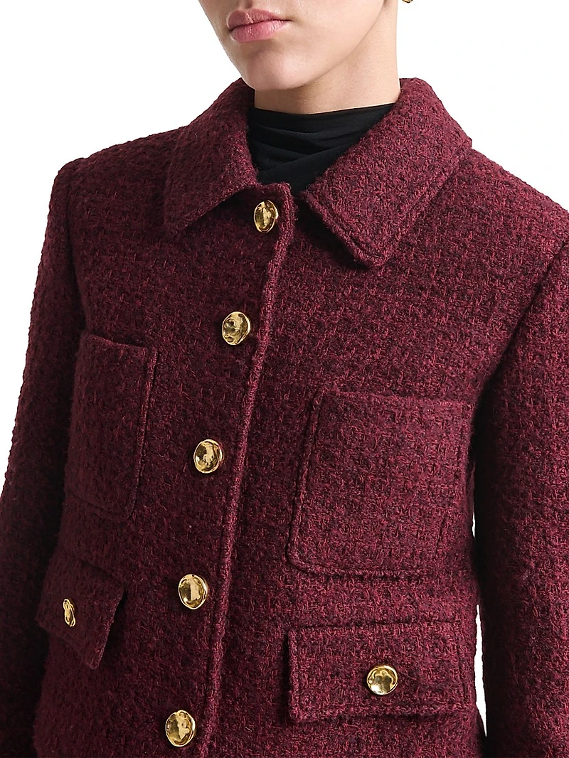 Astley Tweed Button-Front Jacket