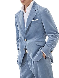 Comfort Cotton and Cashmere Corduroy Deconstructed Cavallo Blazer