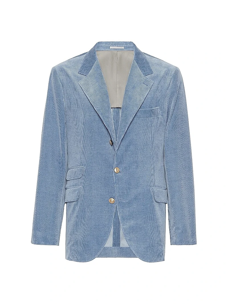 Comfort Cotton and Cashmere Corduroy Deconstructed Cavallo Blazer