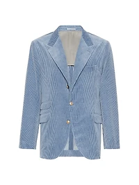 Comfort Cotton and Cashmere Corduroy Deconstructed Cavallo Blazer