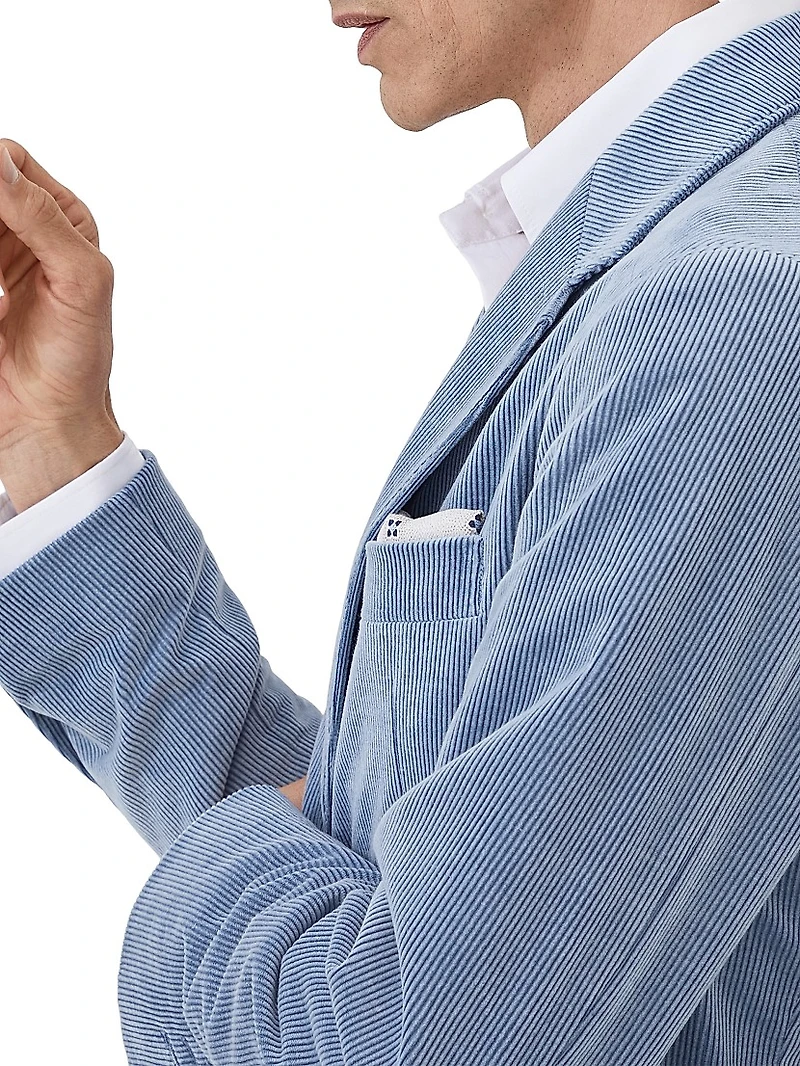 Comfort Cotton and Cashmere Corduroy Deconstructed Cavallo Blazer