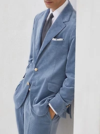 Comfort Cotton and Cashmere Corduroy Deconstructed Cavallo Blazer
