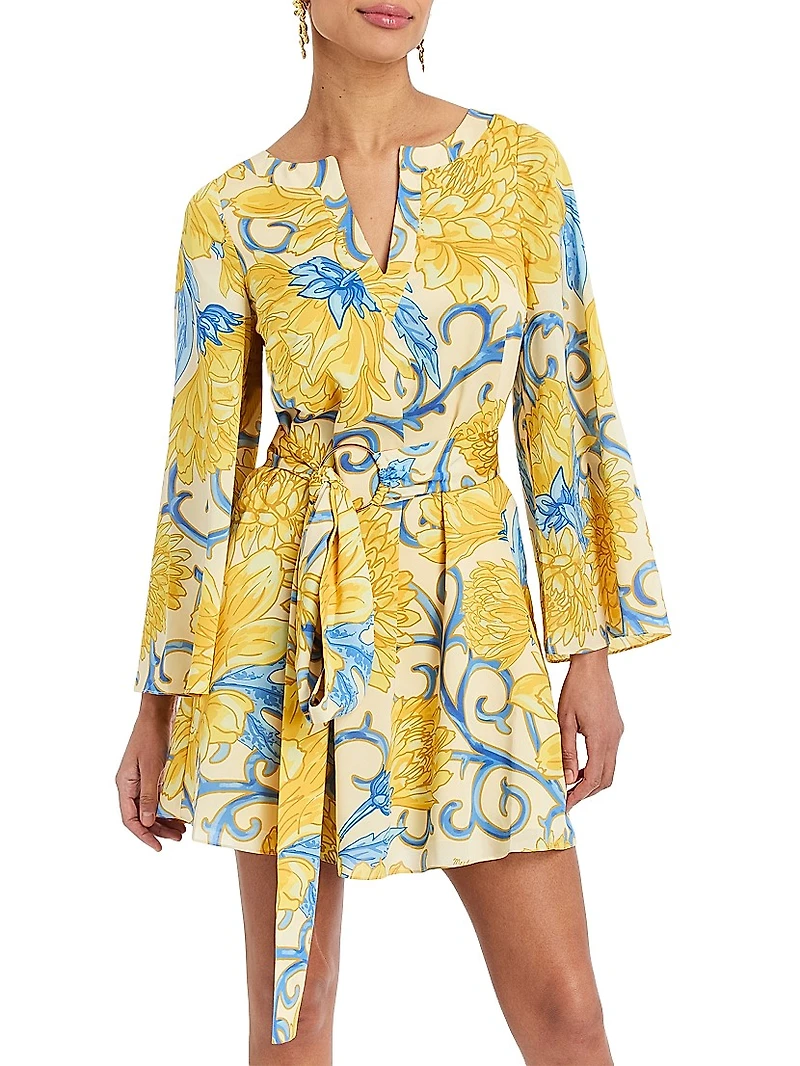 Cabo Belted Mini Caftan