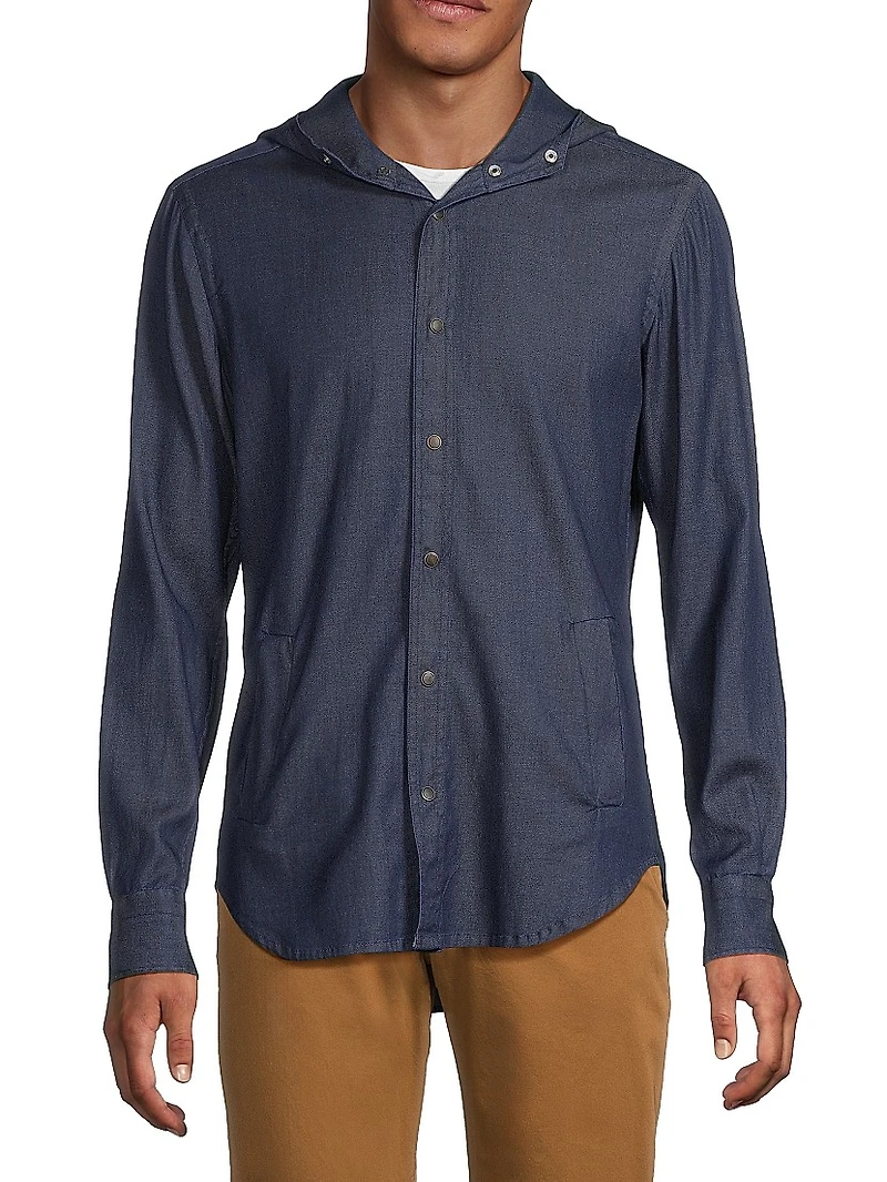 Mariano Chambray Hooded Shirt