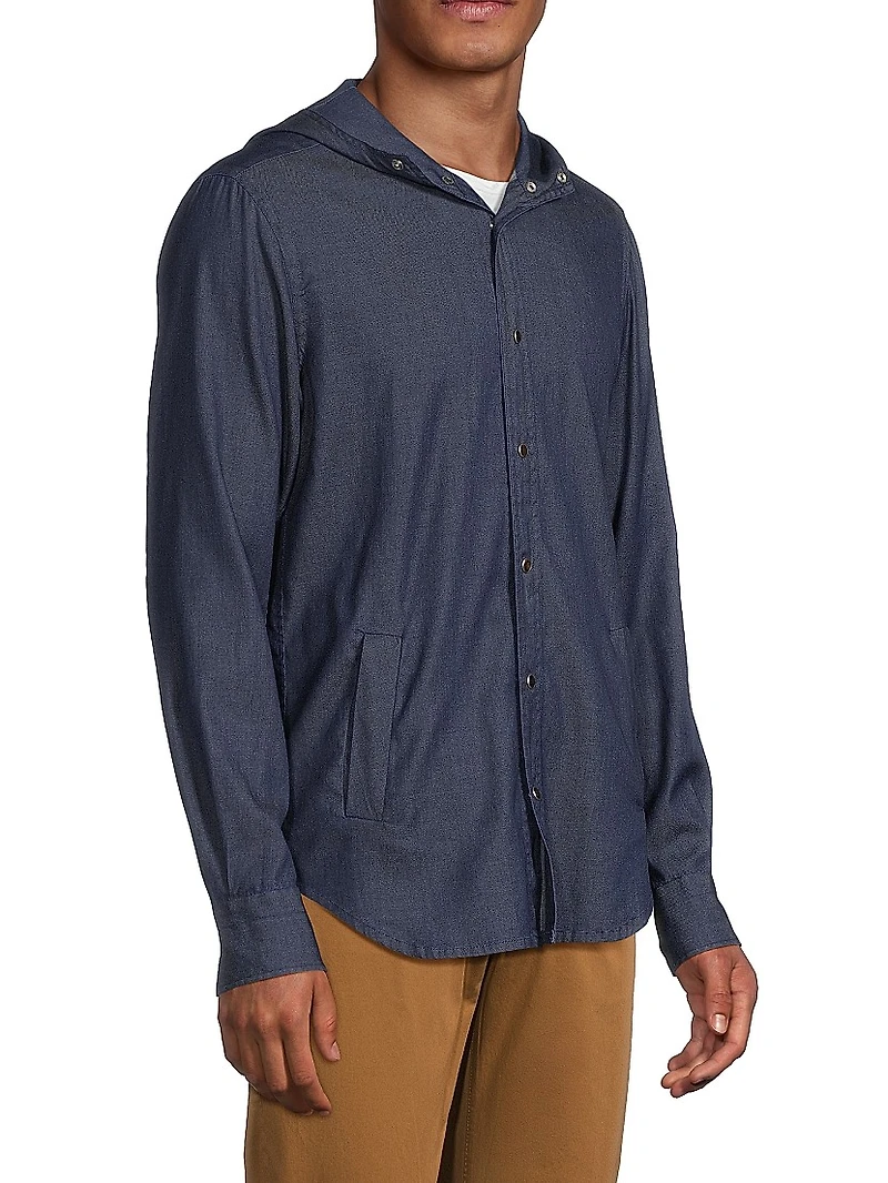Mariano Chambray Hooded Shirt