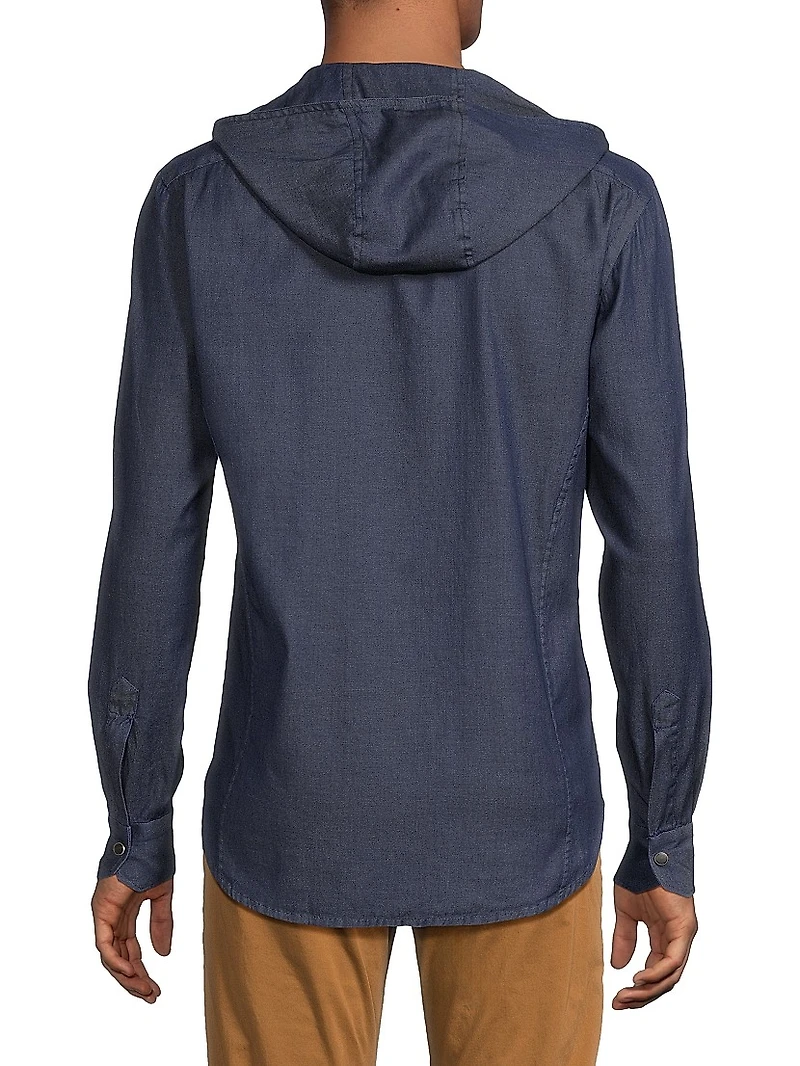 Mariano Chambray Hooded Shirt