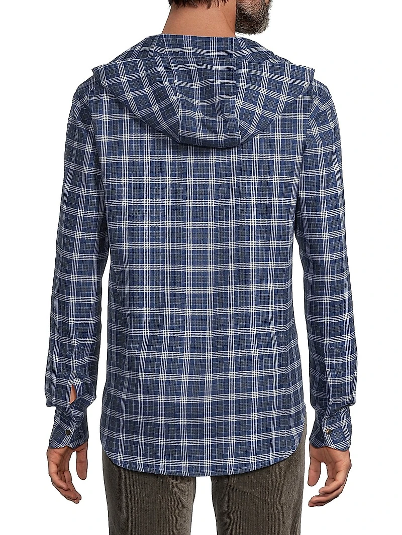 Mariano Glen Plaid Hooded Shirt