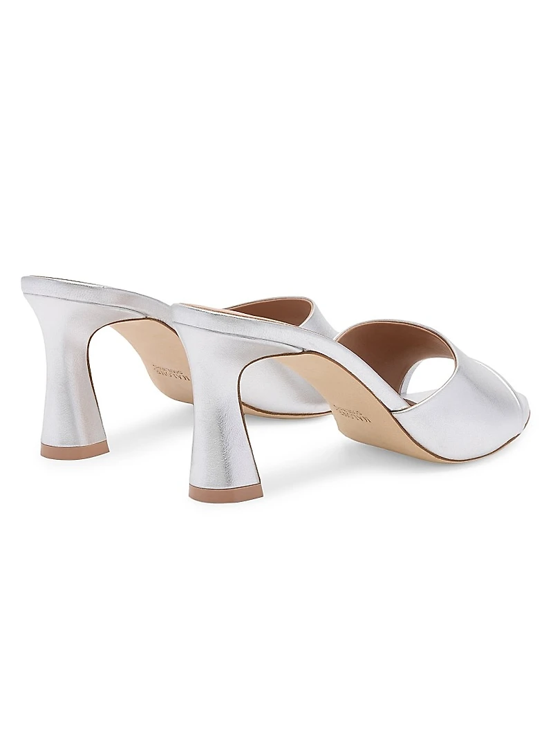 Roxanne 70MM Metallic Leather Block Heel Sandals
