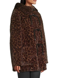 Daisy Leopard-Print Faux-Fur Coat