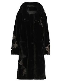 Peggy Faux-Fur Hooded Coat