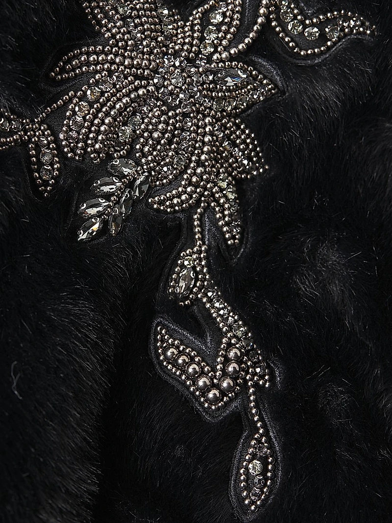 Peggy Faux-Fur Hooded Coat