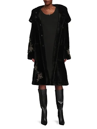 Peggy Faux-Fur Hooded Coat