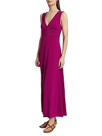 Misha Jersey Ruched Maxi Dress