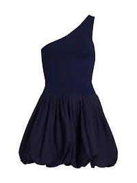 Calla Mixed-Media Balloon Minidress