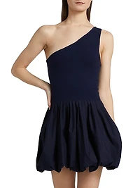 Calla Mixed-Media Balloon Minidress