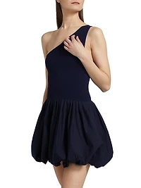 Calla Mixed-Media Balloon Minidress