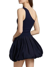 Calla Mixed-Media Balloon Minidress