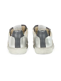 Replica Metallic Leather Low-Top Sneakers