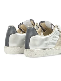Replica Metallic Leather Low-Top Sneakers