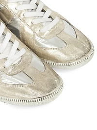 Replica Metallic Leather Low-Top Sneakers