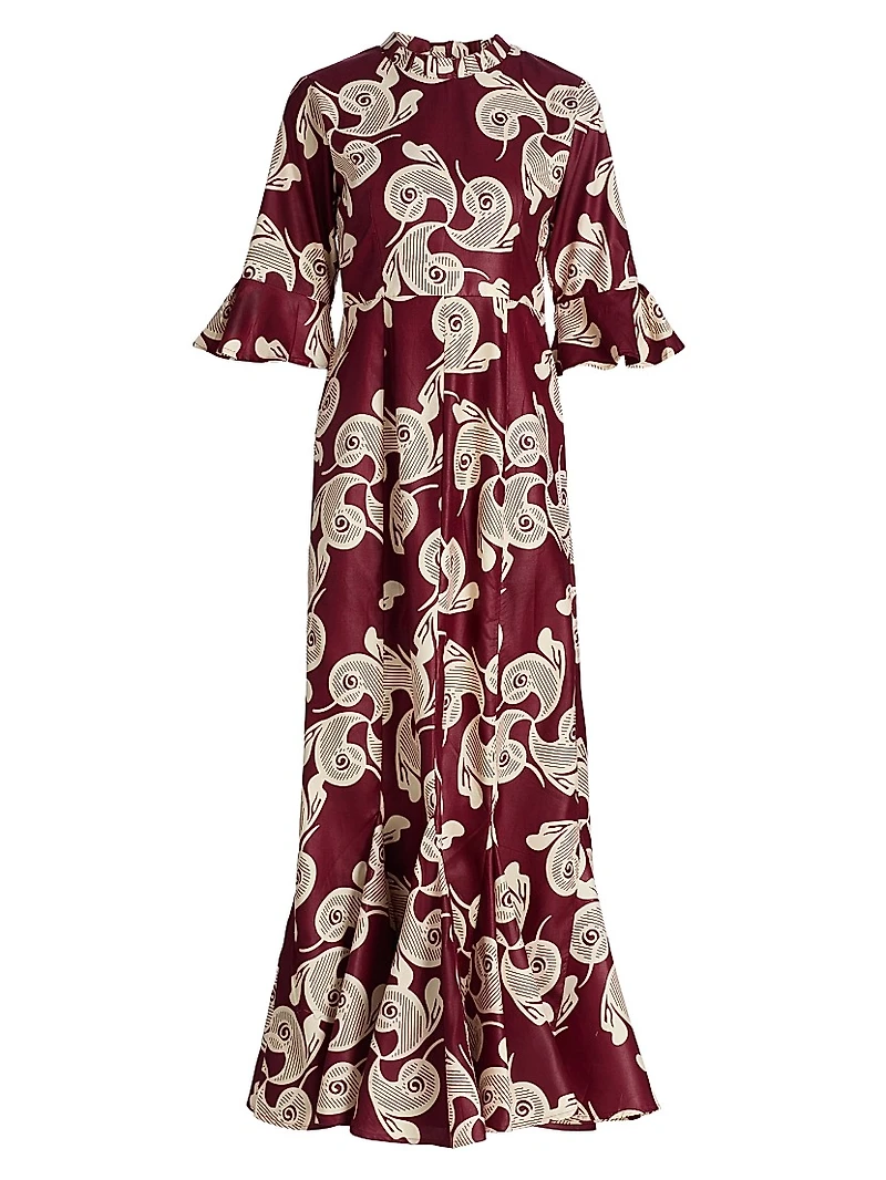 Tiwa Printed Mermaid Maxi Dress