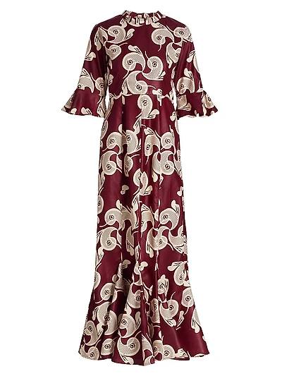 Tiwa Printed Mermaid Maxi Dress