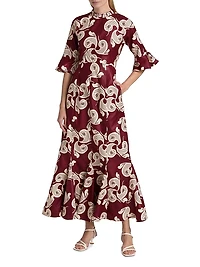 Tiwa Printed Mermaid Maxi Dress